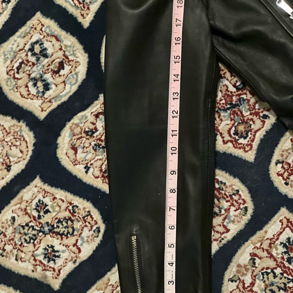 Sam Edelman Black Leather Jacket with Silver Accents - Picture 5 of 9